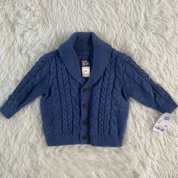 OshKosh B'gosh Blue Knit Cardigan NWT - Picture 1 of 3